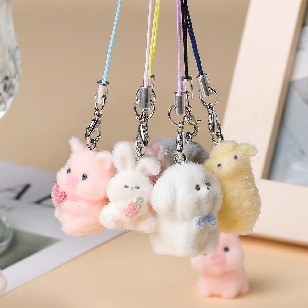 1pcs Resin Flocking Cute Cartoon Pendant DIY Pendant Jewelry