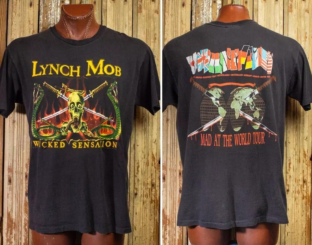 Style Lynch Mob Mad At The World Tour Concert T Shirt 1990 Reprint BL1199