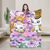 Digimon Plush Blanket Girls Boys Flannel Throw Blanket For Couch Chair Super Soft Quality Bedspread Gift