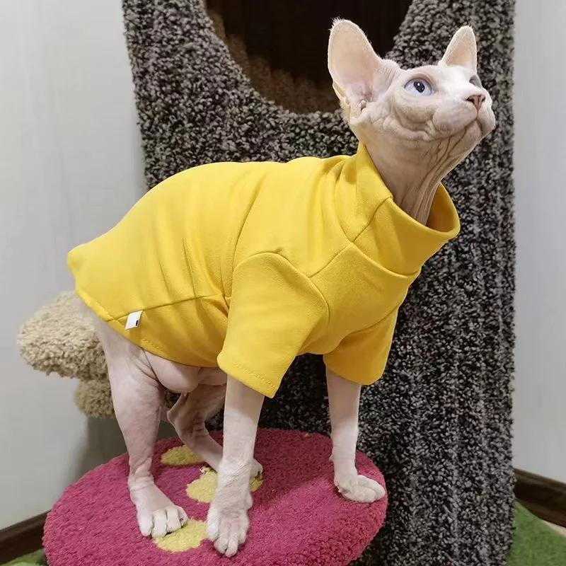 Sphynx Kattenkleding Winter Dikke Huisdierkleding voor Kleine Honden Katten Trui Shirt Zacht Warm Haarloos Katten Pyjama Teckel Kleding