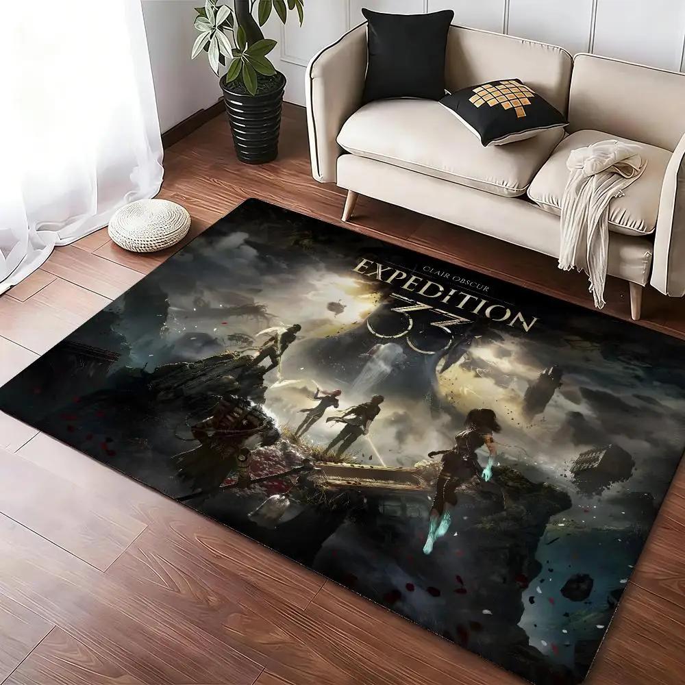C-Clair O-Obscur E-Expedition 33 Fußmatte Weich Verdickt Rutschfest Schlafzimmer Wohnzimmer Türvorleger Heimdekoration Flanell Teppiche