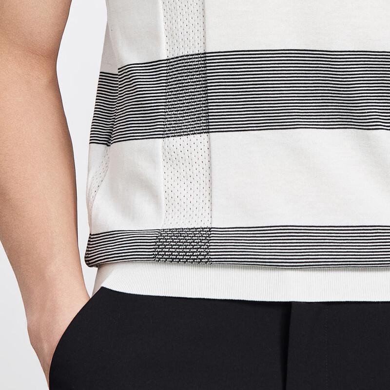 Men's Linen-Cotton Blend Knitted Polo Shirt
