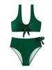 Sexy Set Bikini Micro Costume da Bagno Donna 2025 Monocolore Scollo a V Due Pezzi Costume da Bagno Spiaggia Nuoto Costume da Bagno Monokini Biquini Uscita