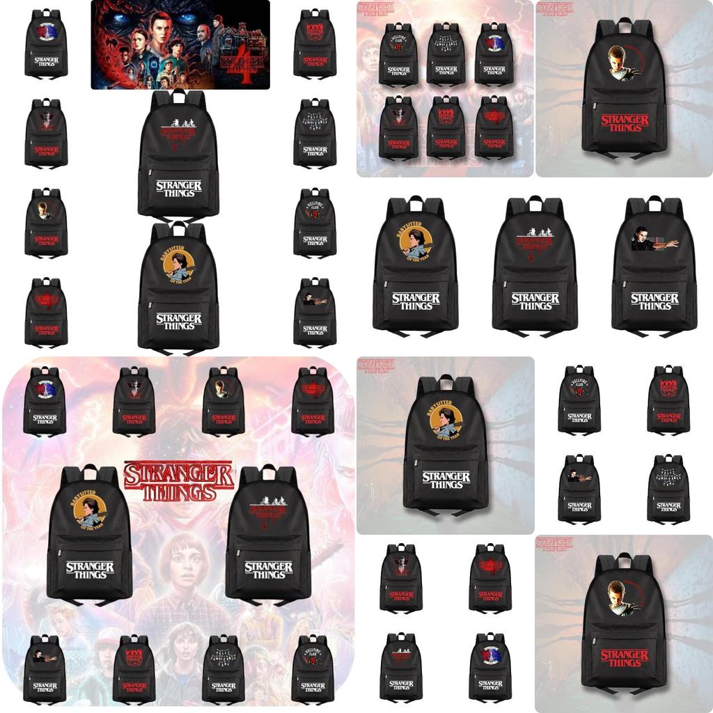 Stranger Things 4 Canvas Backpack With Large Capacity Fashionable And Durable Ideal For Students