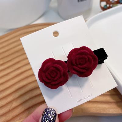 Rött Hårspänne Flätat Hår Små Blommiga Hårspännen Hårnål Flicka Söt Huvudbonad Flicka Mini Barrettes Hårnålar Håraccessoarer