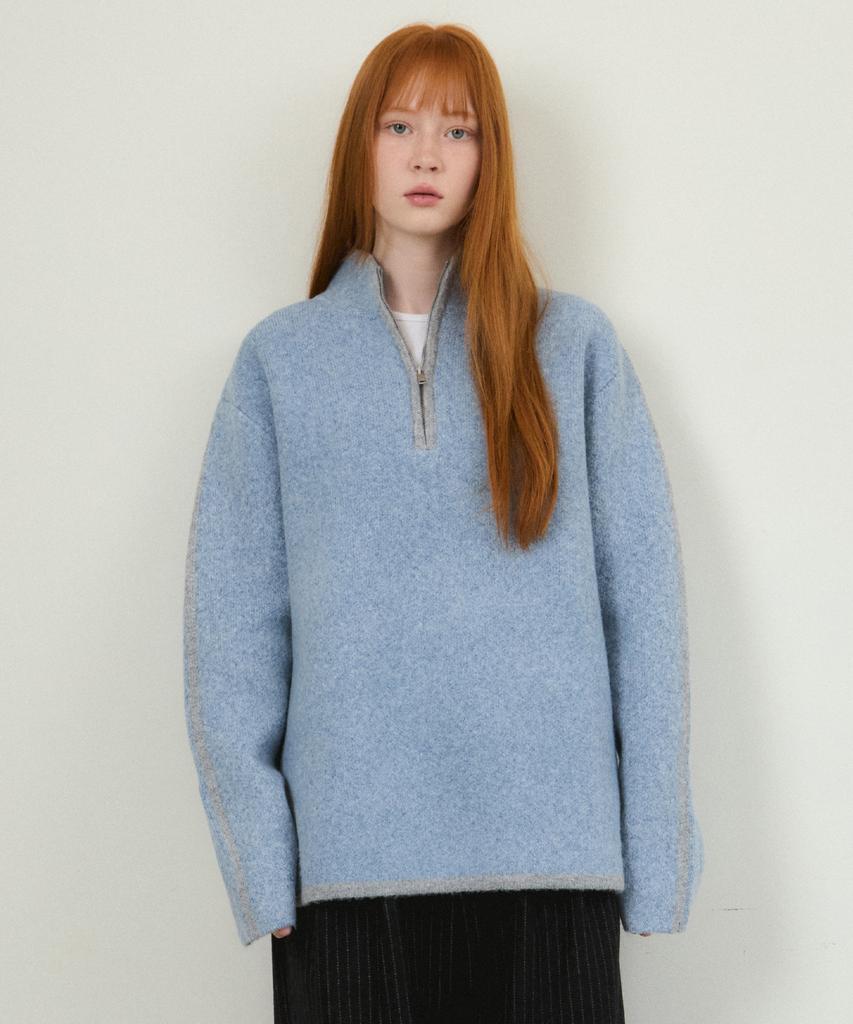 Wednesday Oasis For Woman W/Always Aran Brushed Half Zip Knit 2 Colors