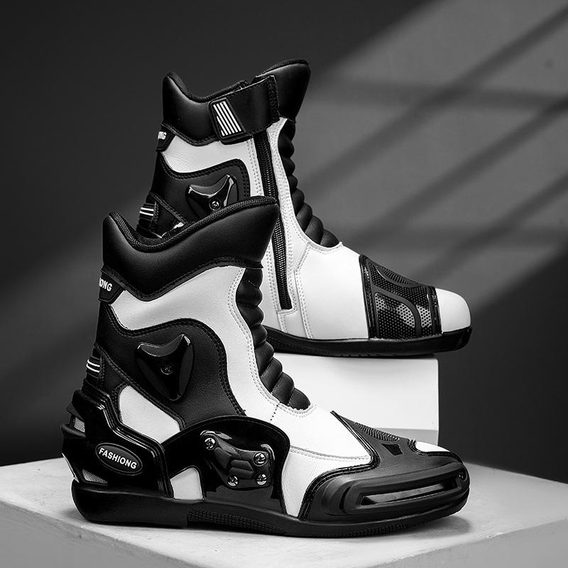 

Мотоциклетные велосипедные ботинки Водонепроницаемые непромокаемые гоночные ботинки Четырехсезонные дышащие локомотивные ботинки рыцарские ботинки 45