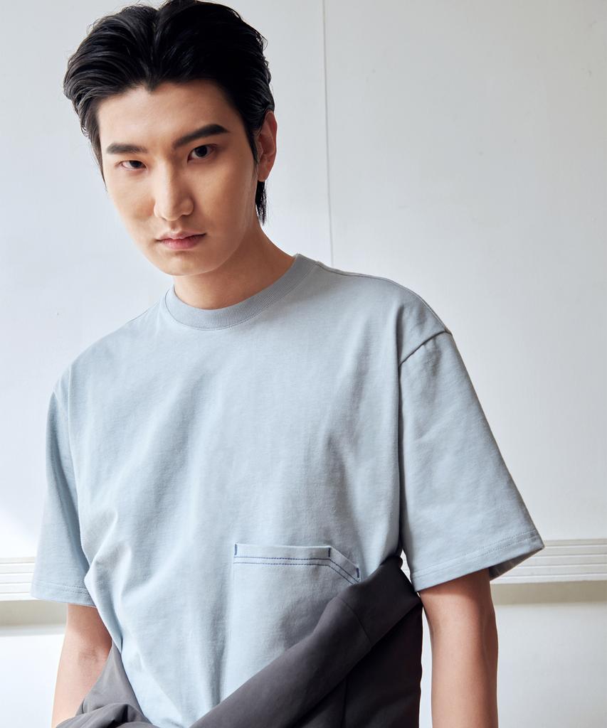 DENSITY Pocket T-Shirt_Light Gray