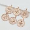 Purple Gold-Plated Rose Gold 18K Leo Pendant Twelve Constellations Classic
