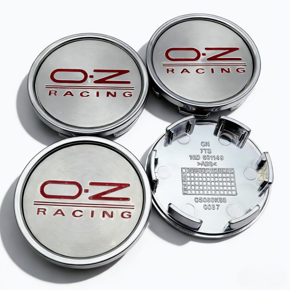 4 Stück 58mm 53mm Auto Radnabendeckel Mit OZ O.Z Racing Logo Emblem Abzeichen Radkappen Felgenmitte Staubschutz Naben Zubehör