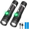 High-Power T6 USB Rechargeable Long-Range Flashlight with Telescopic Zoom and Mini Design