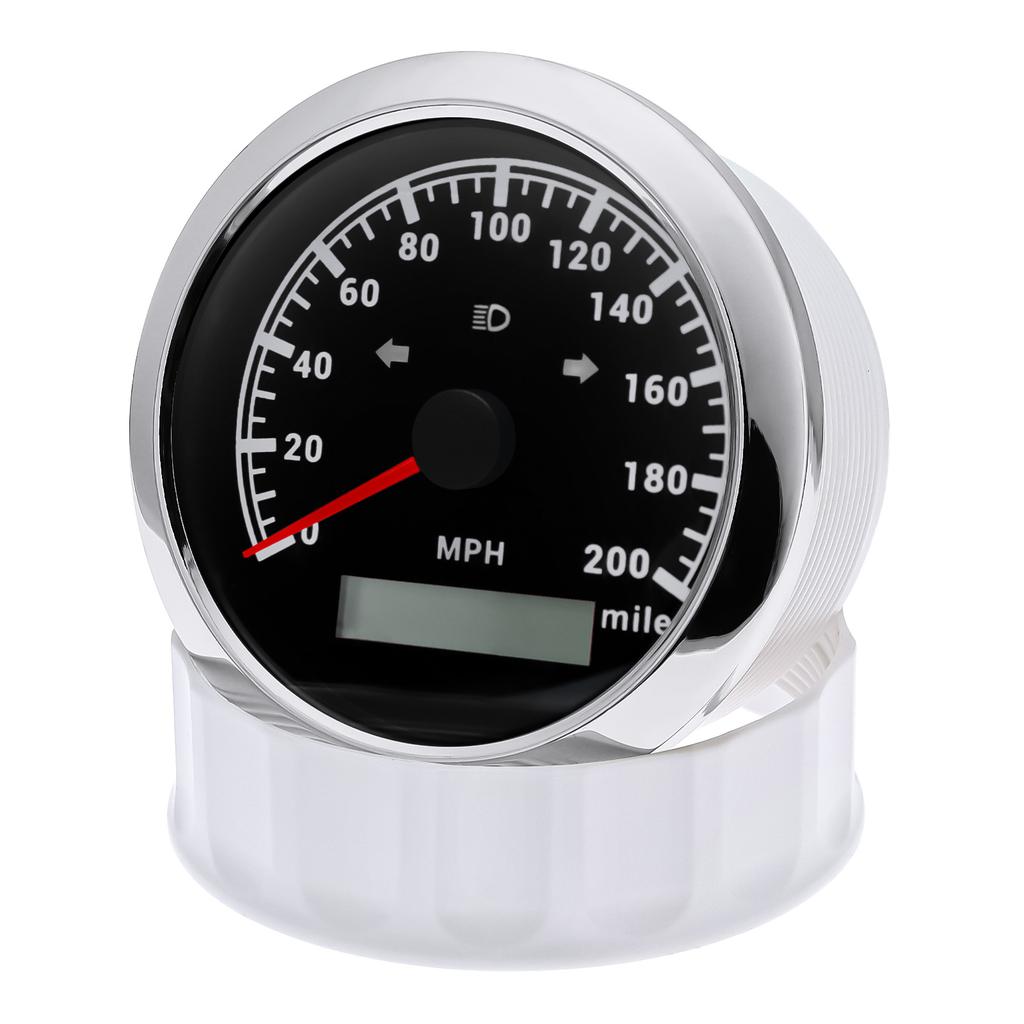 85mm GPS Speedometer Waterproof Anti-fogging LCD Display Speed Gauge Less Power Consumption Longer Life Car Boat Speedometer
