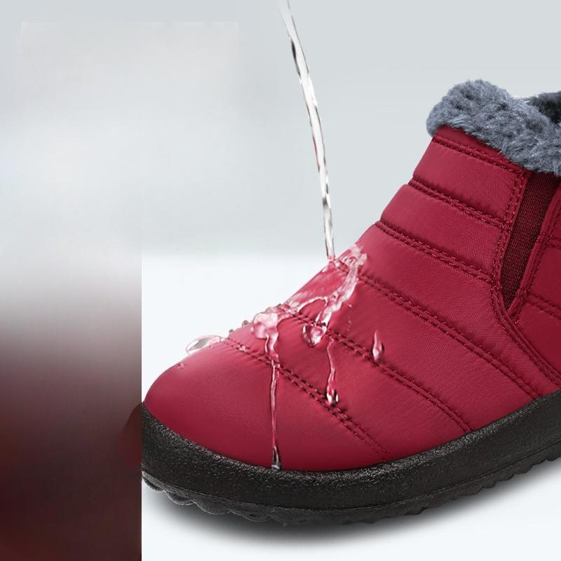 Buty Bawełniane, Buty Polarowe, Śniegowce, Damskie Buty Dużych Rozmiarów, Grube Damskie Krótkie Buty Polarowe