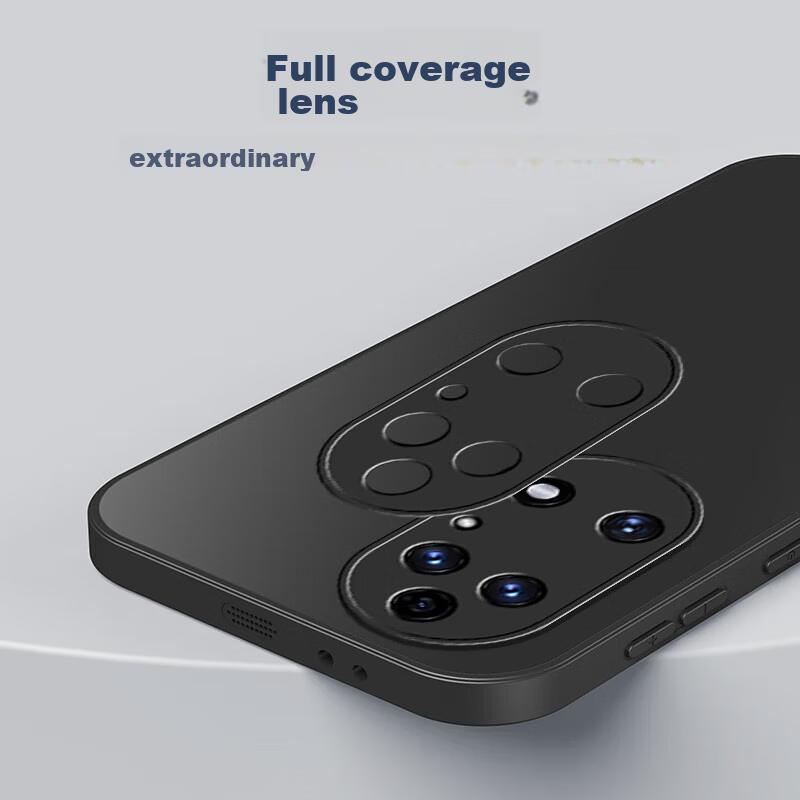 Phone Case for Huawei P50, Huawei P50 Protective Cover, Frosted Full Coverage Ultra-Thin Shockproof Anti-Fingerprint Personalized - Graphite Black