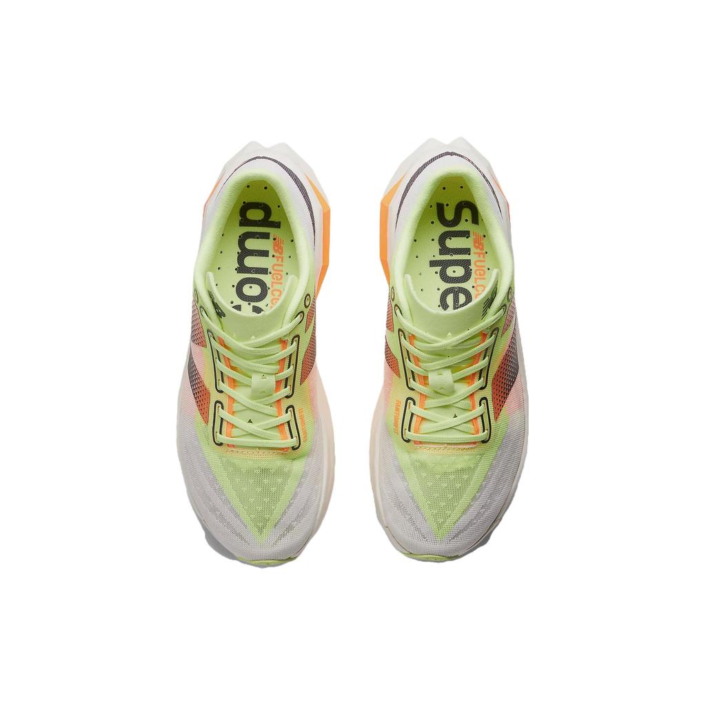 New New Balance FuelCell SuperComp Elite V4 White Bleached Lime Glo Hot Mango Women's WRCELLA4