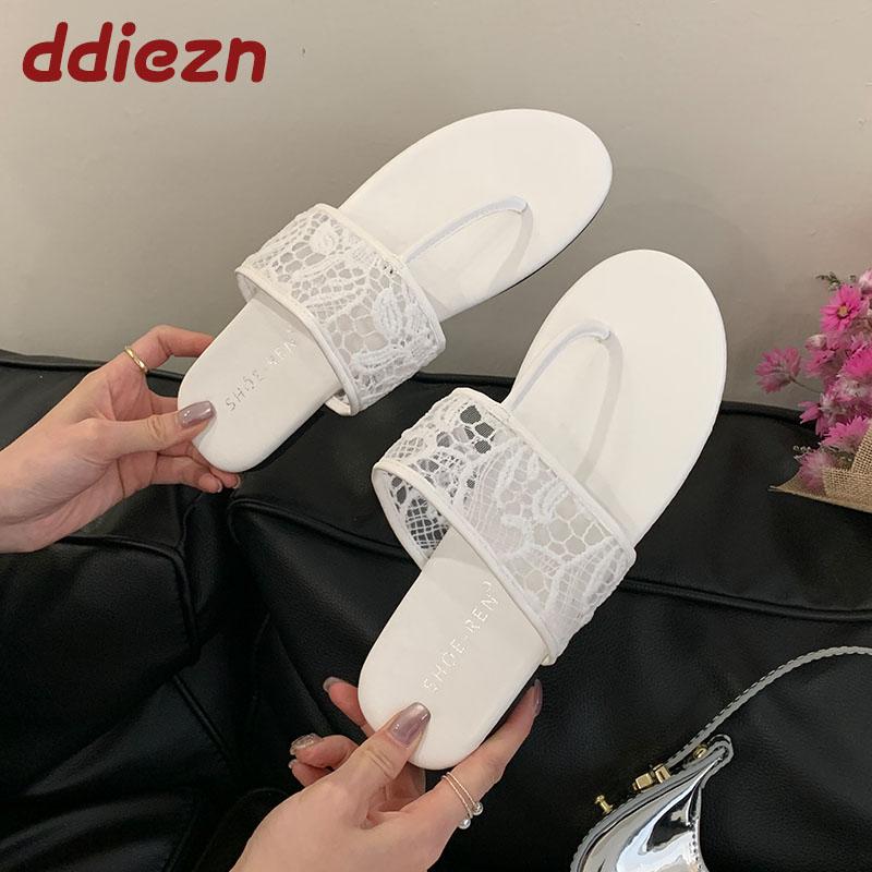 Fashion Summer Beach Slides Fashion Round Toe Women Flats Slippers Shoes Female Flip flops Flats Slippers Sandals Shoes For Ladies