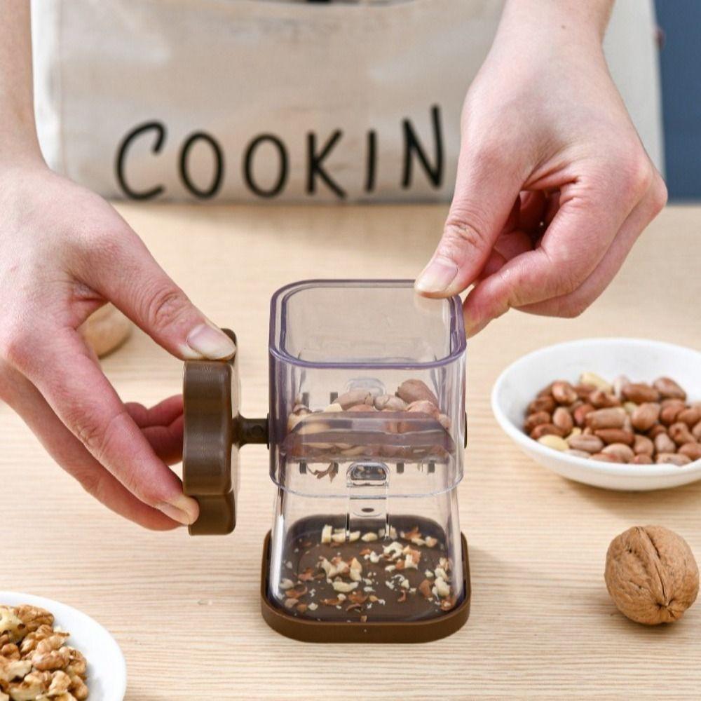 Portable Nut Walnut Grinder Multifunctional Hand Crank Manual Nut Chopper Detachable Hand Masher Dried Fruit Processing