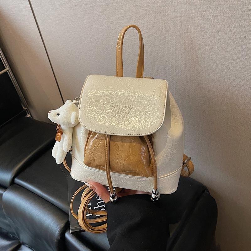 Bucket bag women's 2025 new niche design sense fashion backpack Korean version student schoolbag travel backpack