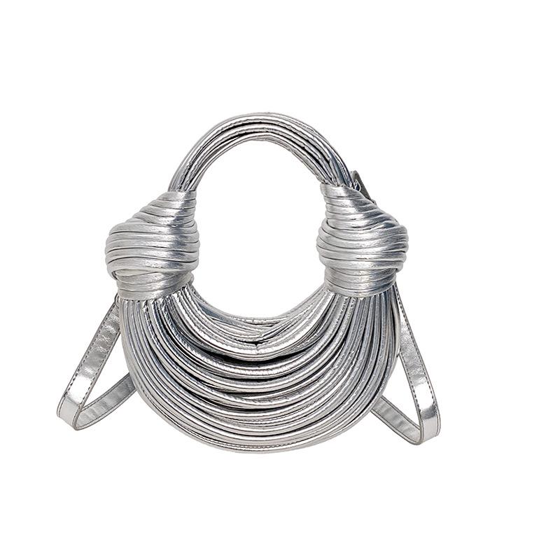 

Женская плетеная сумка кроссбоди ручной работы – Узловая нишевая сумка-пельмень