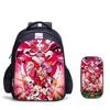 Happy Party Demon Character Two-Piece Set Spine Protection Decompression Shoulder Strap Large Capacity School Bag Pencil Case Combination