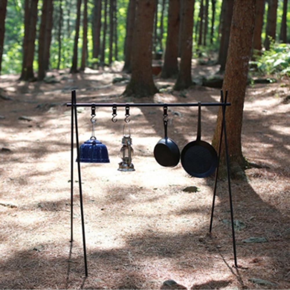 Folding Hanging Rack Travel Camping Shelf Triangle Rack Assembly Storage Picnic Rack