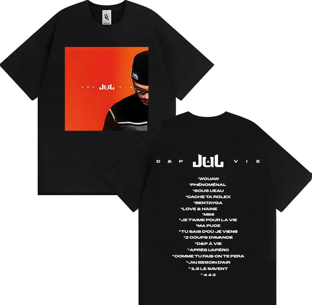 Rapper Jul New Album Graphic Print Loose Tshirt Man Woman Fashion Gothic Casual T Shirt Shortsleeved Cotton Oversized Cozy Tops