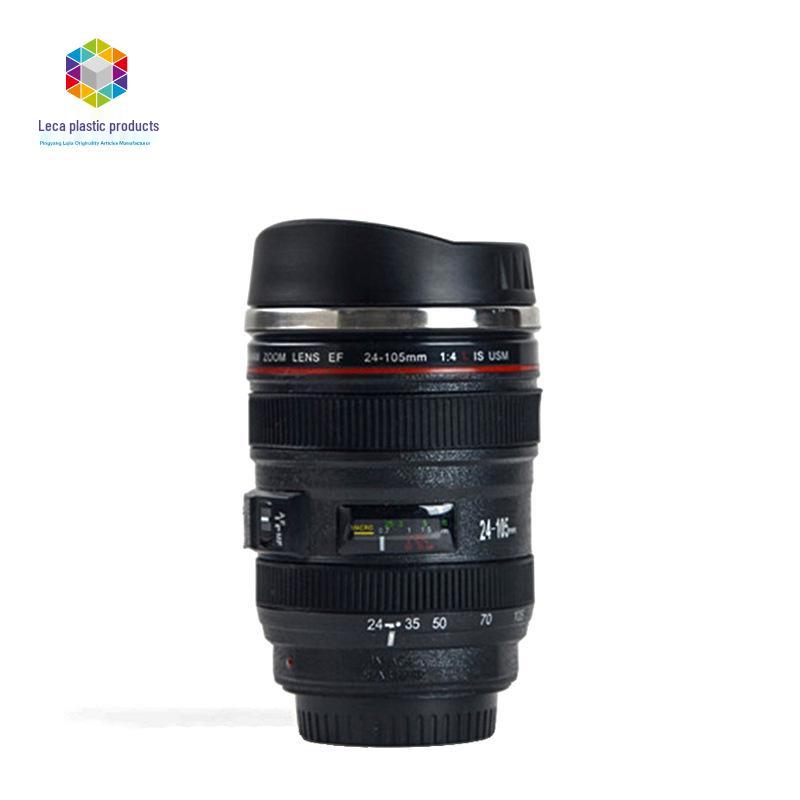Creative DSLR Camera Lens Coffee Cup with Stainless Steel Liner 350ml чёрный