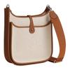 HERMES Evelyne H Canvas And Clemence Calfskin Crossbody Bag, Shoulder Bag 29 Women's Light Beige/Beige/Gold H085942CKAC