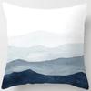 Blue Tone Style Printed Square Pillowcase Car Sofa Cushion Cover Decorative Home Decoration Bohemian Throw Pillow Covers40x40cm