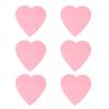 6 Packs Water-proof Self-adhesive Pink Heart Memo Pad Planner Notepad Sticky Notes
