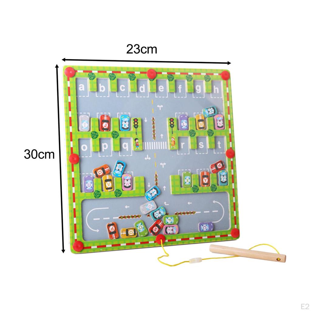 Wooden Magnetic Letter Maze Game Learning for Preschool Birthday Gift