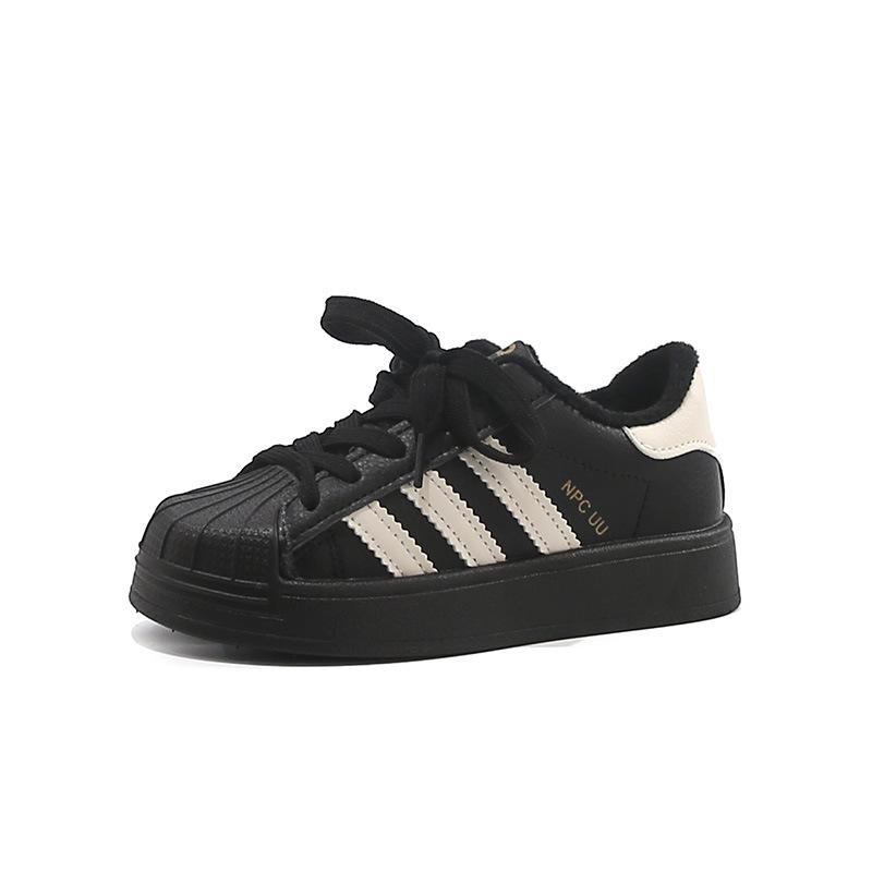 

Children s leather German training shoes 2025 spring and autumn new soft-soled boys board shoes girls white shoes casual shoes sports shoes 37