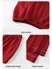 Unisex Wedding Couple Pajamas: Festive Red Pure Cotton Cardigan Set for Spring and Autumn