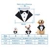 Fashion Pet Party Bowtie Comfortable Dogs Neckwear for Weddings and Birthdays Multiple Size Black Polyester Bandana