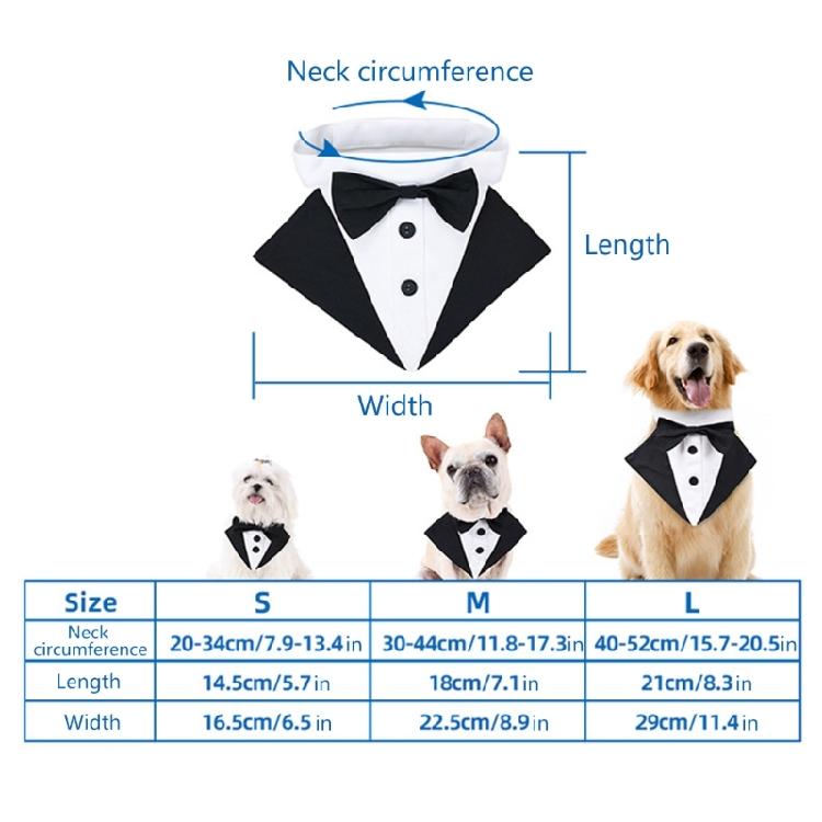 Fashion Pet Party Bowtie Comfortable Dogs Neckwear for Weddings and Birthdays Multiple Size Black Polyester Bandana