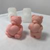 Beautiful Candle Mould Silicone Mold Lovely Heart Bear Resin Casting Mould Homemade Home Wedding Candle Making Tool