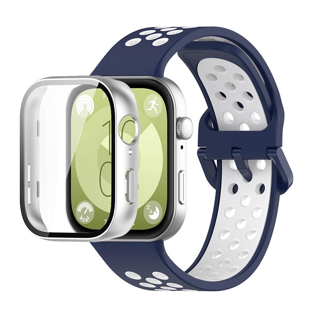 Case+Silicone band For Huawei Watch Fit 3 Strap Accessories Sprot breathable Replacement Correa Bracelet Huawei Watch fit3 cover