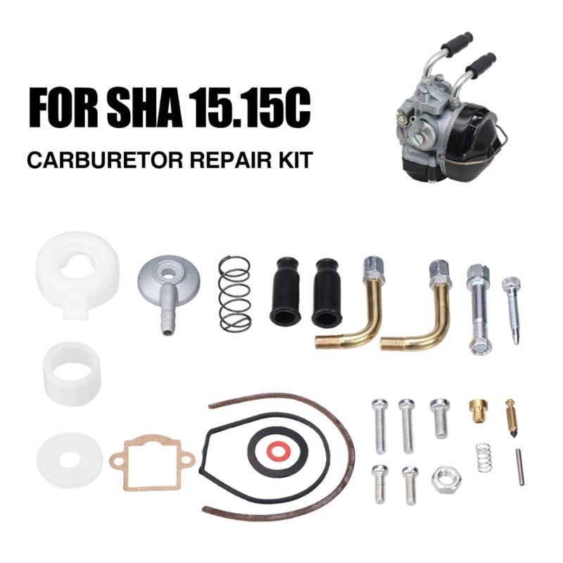 Complete Carburetor Repair Kit For SHA 15.15C Including Jets Floats Seal Ideal For Motorcycle Restoration