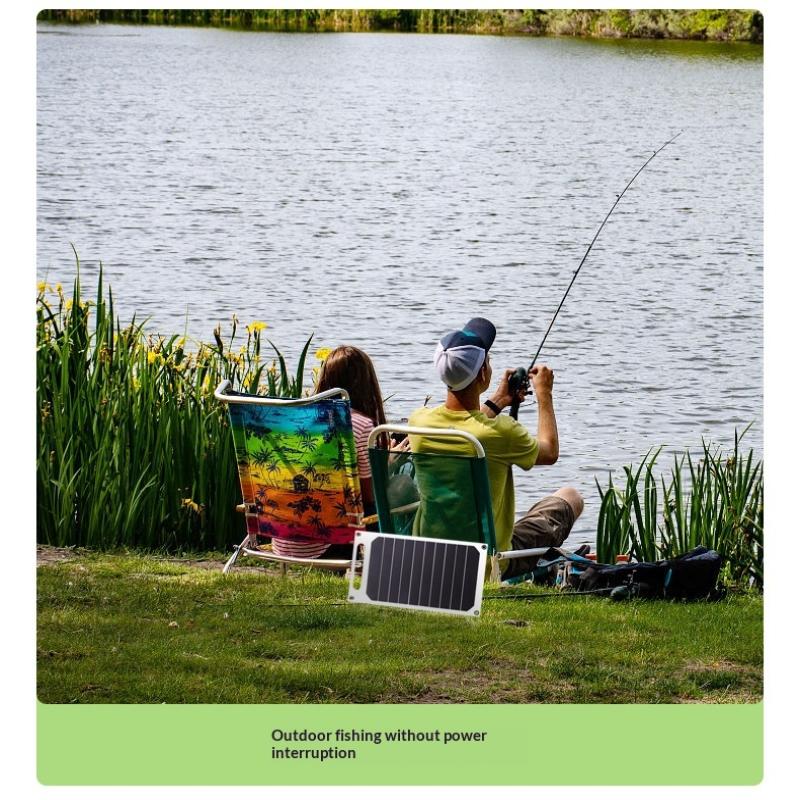 10W 5V Solar Panel Waterproof Portable Dual Usb Charger Outdoor Camping Solar Power Bank Battery Charging Plate