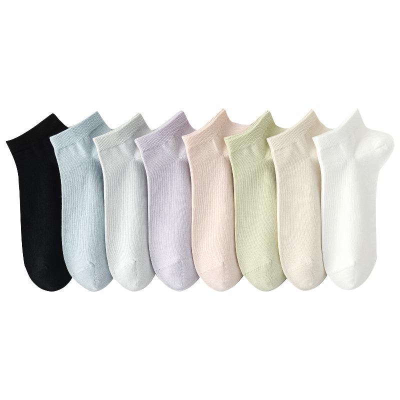 White Children's Summer Short Socks Made of Pure Cotton, Without Bones. Summer Odor-proof Socks, Antibacterial and Breathable Cotton Socks, Boat .