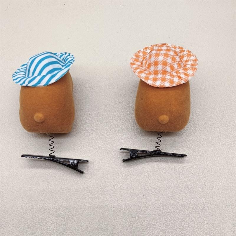 Pack of 5 Cartoon Capybara Hair Clip Plush Hairpins Fashionable Hair Ornament Suitable for Students and Youthful Women