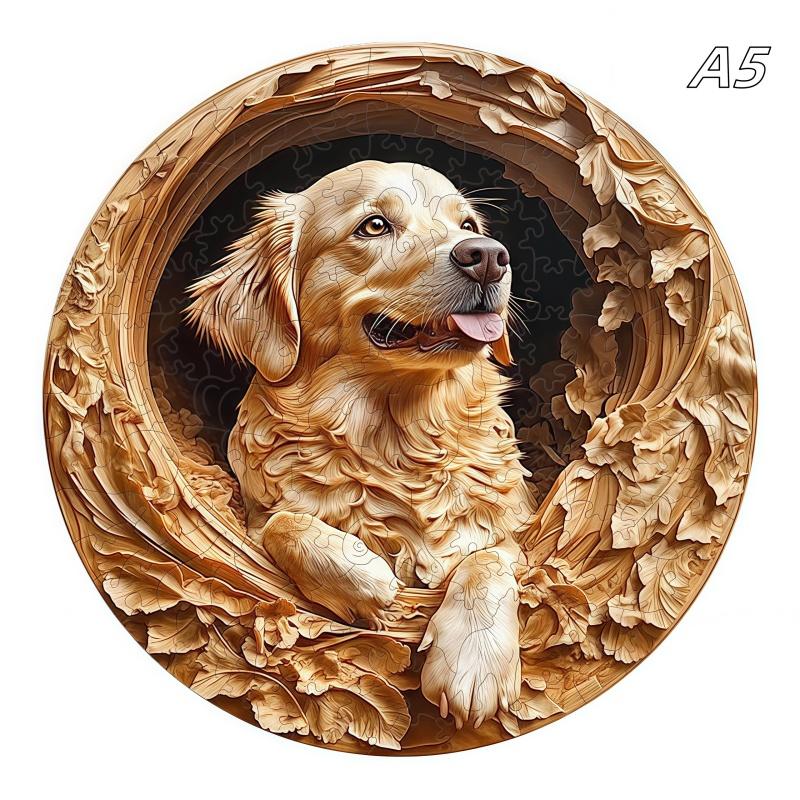 3D Mushroom Village Wooden Jigsaw Puzzle Montessori Games Puzzles Animal Toy Ideal for Adults Children Exquisite Pattern Birthday Present