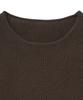 NOIRER Micro Ribbed Square Neck Knit (Deep Brown)