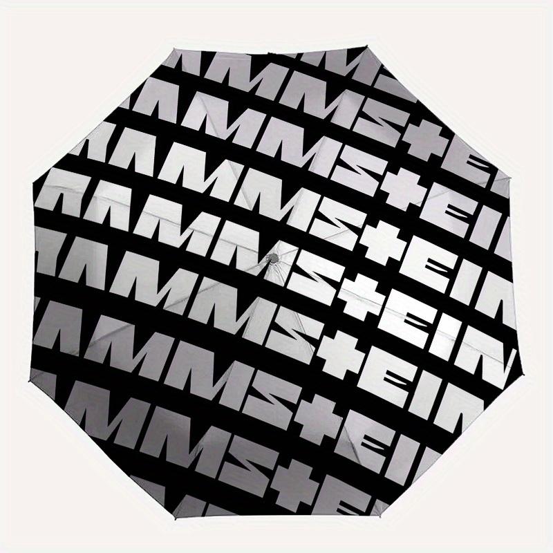 1pc Rammstein Band Logo Design Umbrella with Plastic Handle,Suitable for All Seasons Home Travel Outdoor UmbrellaM926