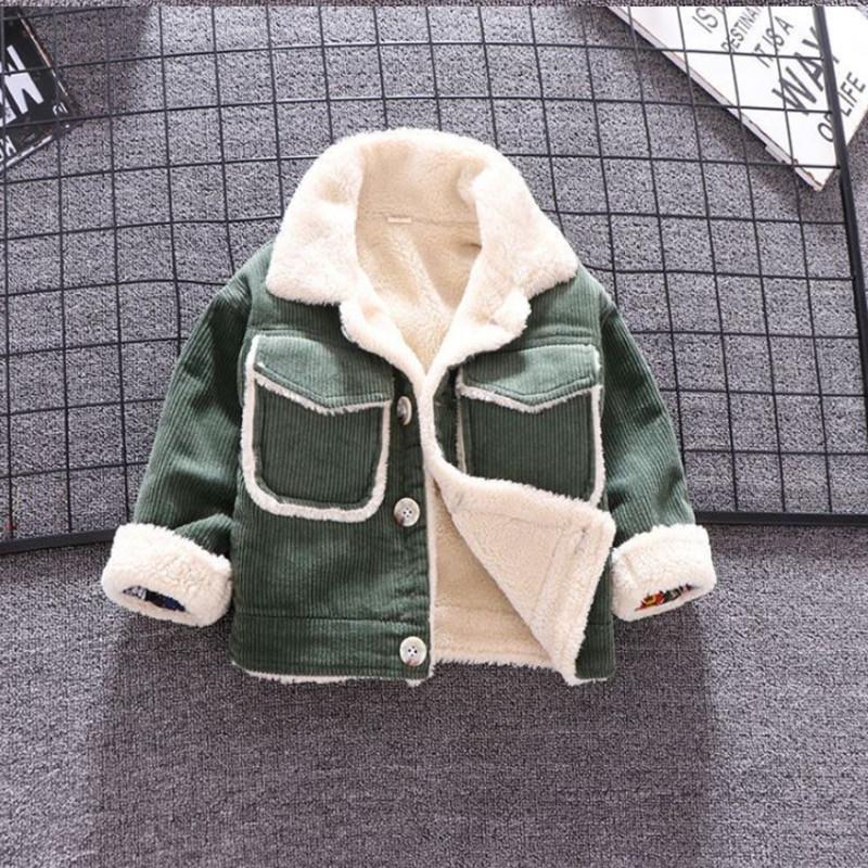 Winter Boys' Plush and Thick Cartoon Fashionable Versatile Comfortable Jacket