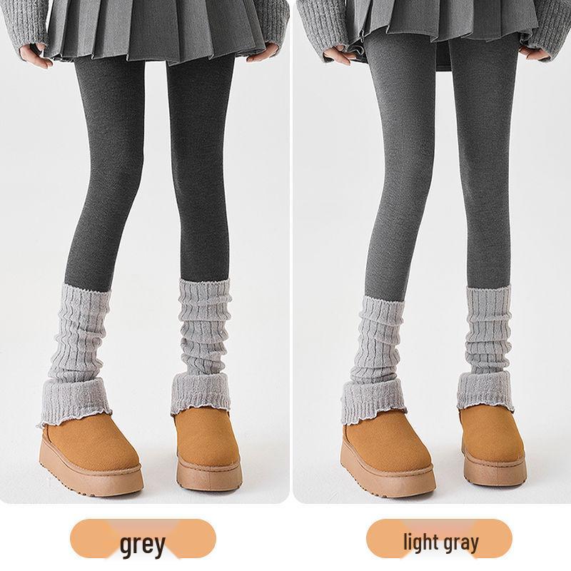 JIAZINI Damen Graue Mikro-Kompressions-Schlankheitsleggings - Fleecefutter, Rutschfest, Ideal für Frühling und Herbst/Winter.