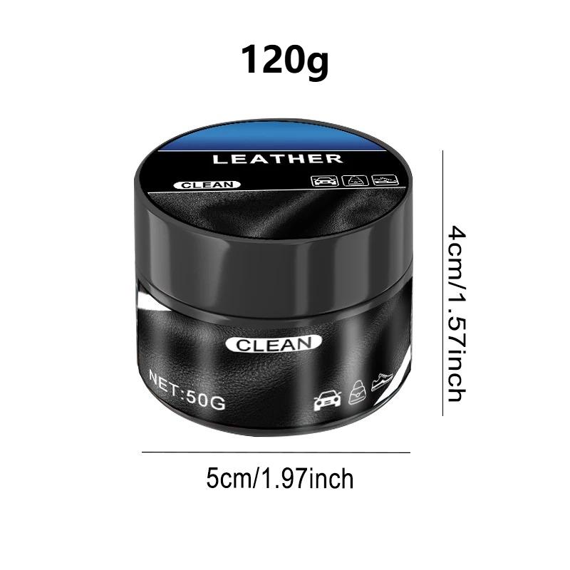 Leather Cleaner & Conditioner Cream 120g – Car Interior Seat & Dashboard Polish, Deep Cleaning Nourishing Care for Auto Upholstery & Furniture Leather