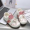 Cute Plaid Puff Little White Shoes Women's Shoes New Summer Niche Original Design Thin Versatile