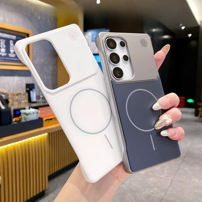Geeignet für Samsung S23ULTRA Aromatherapie AG Matt Rahmenloses Handyhülle S25 S24U Dünner Kreis Magnetische Saug-Schutzhülle