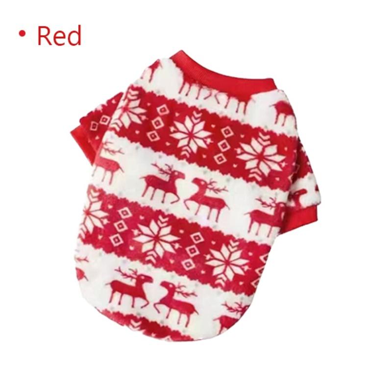 Flannel Dogs Clothes Christmas Winter Warm Sweater Pet Clothing Golden Retriever Dog Coats Sweatshirt Pets Puppy Pullover Vest